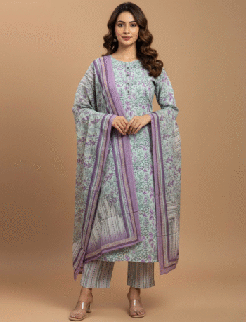 3823 - Kurti with Pant and Dupatta 3PC