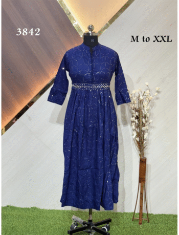 3842 - Designer wear Kurtis
