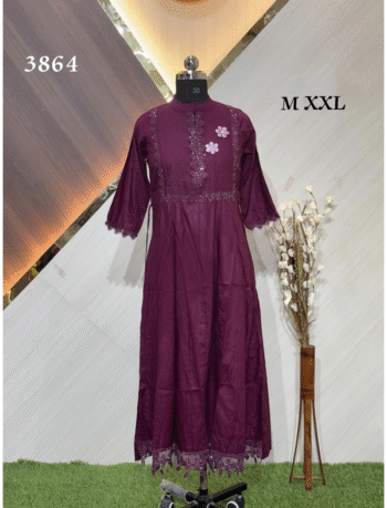 3864 - Designer wear Kurtis