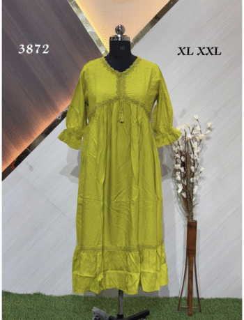 3872 - Designer wear Kurtis