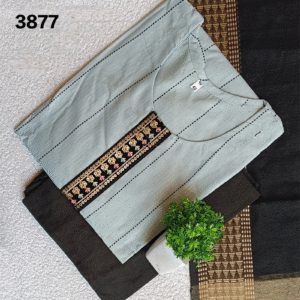3877 - Cotton 3pc Kurta Set