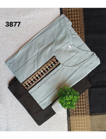 3877 - Cotton 3pc Kurta Set
