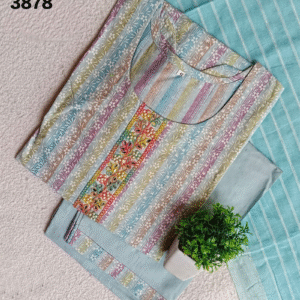 3878 - Cotton 3pc Kurta Set