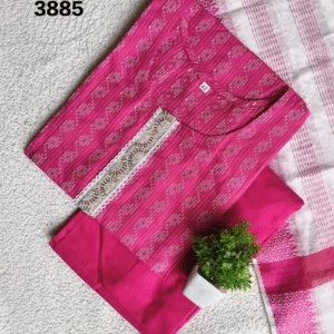 3885- Cotton 3pc Kurta Set