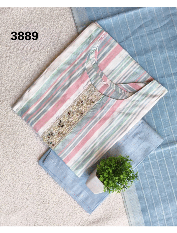 3889 - Cotton 3pc Kurta Set