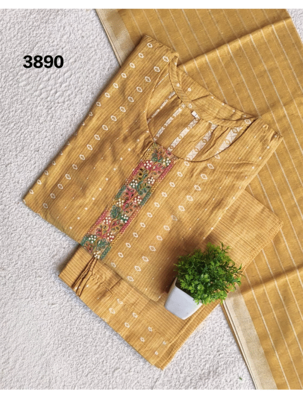 3890 - Cotton 3pc Kurta Set