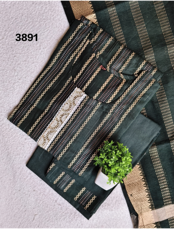3891 - Cotton 3pc Kurta Set