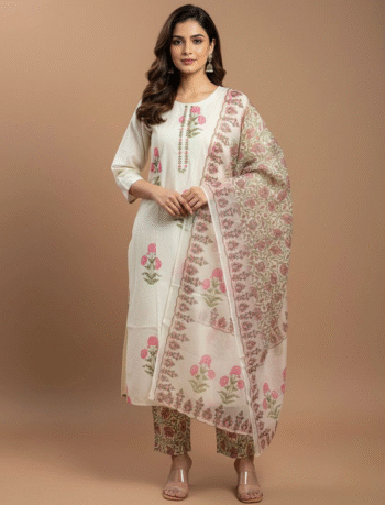 3825 - Kurti with Pant and Dupatta 3PC