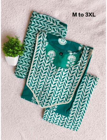 3958 - Cotton Kurti Set 3PC