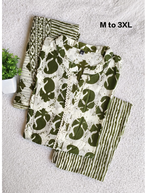 3968 - Cotton Kurti Set 3PC
