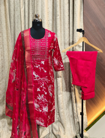 4282 - Kurti with Pant and Dupatta 3PC