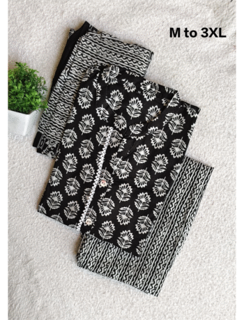 3972 - Cotton Kurti Set 3PC