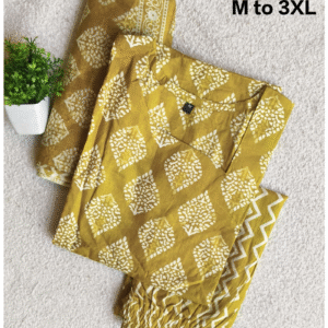 3975 - Cotton Kurti Set 3PC