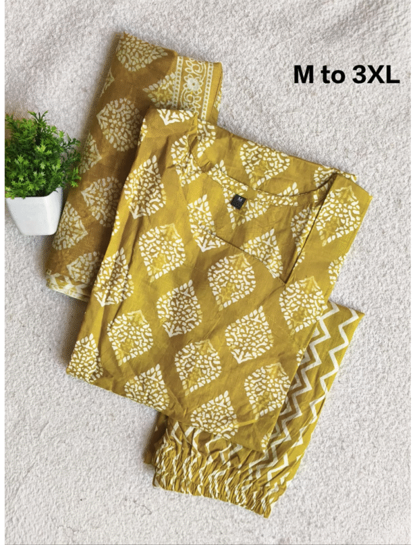 3975 - Cotton Kurti Set 3PC