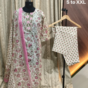 4313 - Kurti with Pant and Dupatta 3PC
