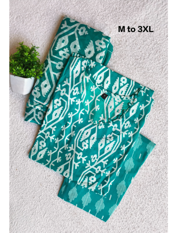 3980 - Cotton Kurti Set 3PC
