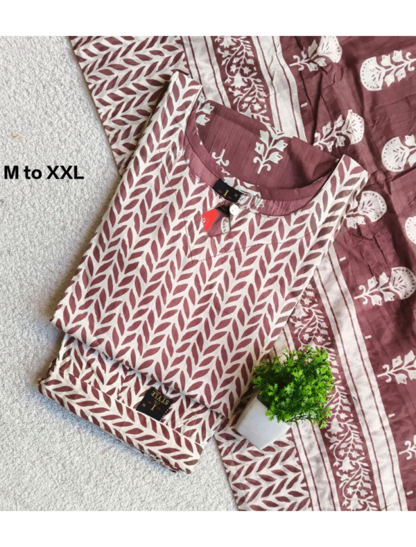 4065 - Cotton Kurti Set 3PC