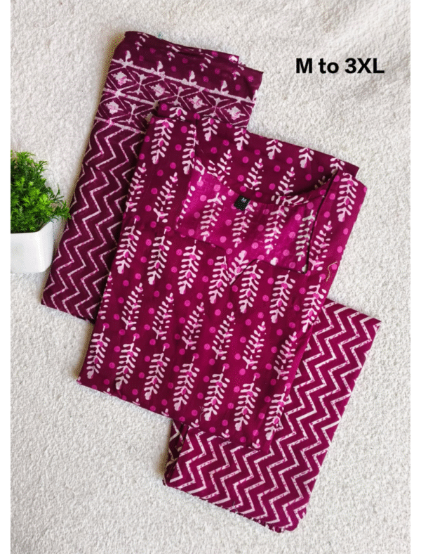 3961 - Cotton Kurti Set 3PC