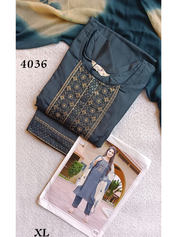 4036 - Kurti with Pant & Dupatta set