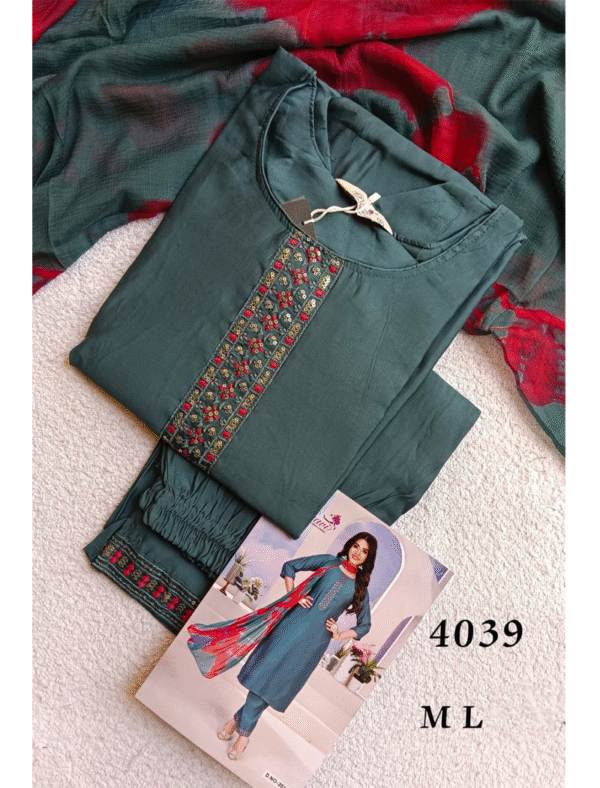 4039 - Kurti with Pant & Dupatta set