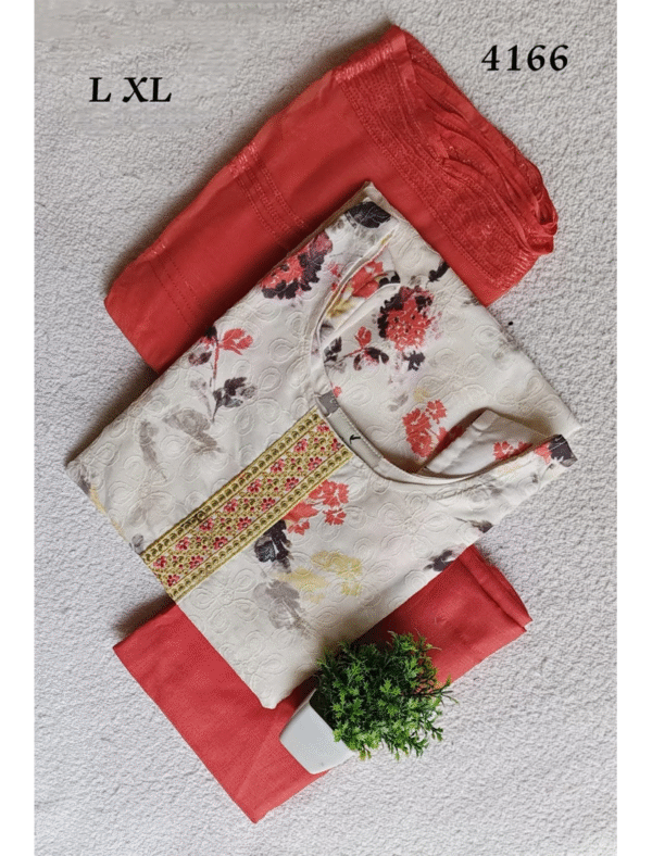 4166 - Kurti with Pant & Dupatta