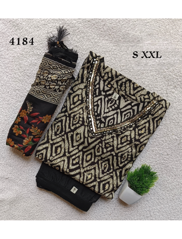 4184 - Kurti with Pant & Dupatta