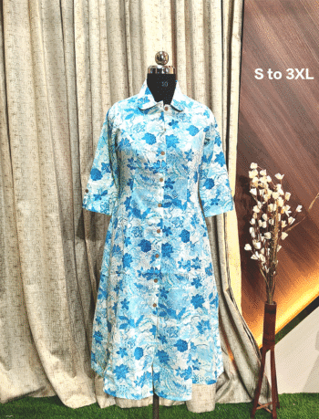 4407 - Cotton Flex Aline Kurtis