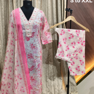 4317 - Kurti with Pant and Dupatta 3PC