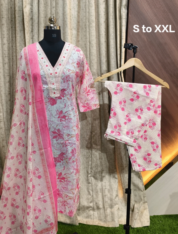 4317 - Kurti with Pant and Dupatta 3PC
