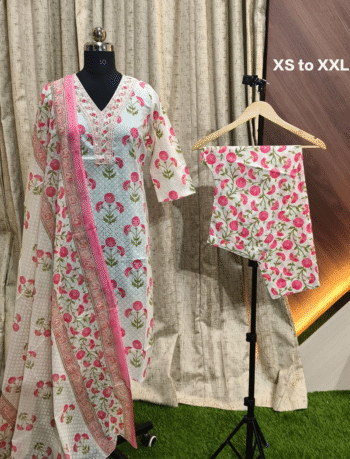 4318 - Kurti with Pant and Dupatta 3PC