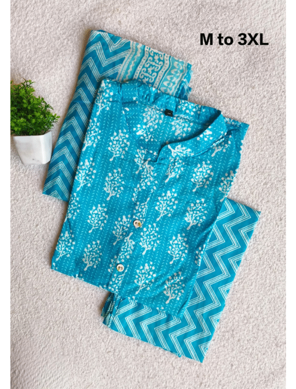 3964 - Cotton Kurti Set 3PC