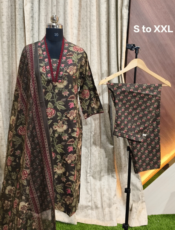 4319 - Kurti with Pant and Dupatta 3PC