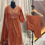 4591 - Cotton Umbrella Kurti Set 3PC