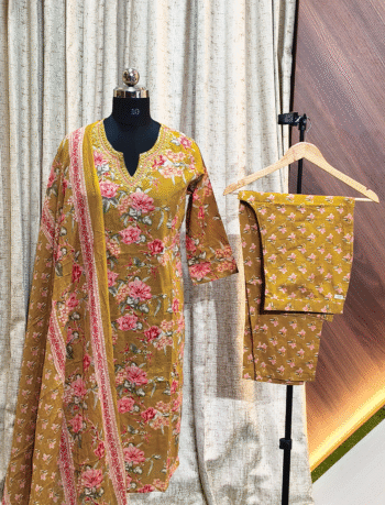 4596 - Kurti with Pant and Dupatta 3PC