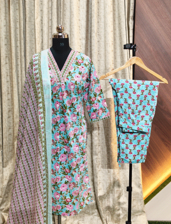 4598 - Kurti with Pant and Dupatta 3PC