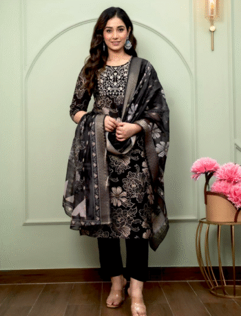 4632 - Kurti with Pant and Dupatta 3PC