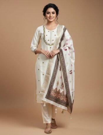 4681 - Kurti with Pant and Dupatta 3PC