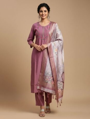 4684 - Kurti with Pant and Dupatta 3PC