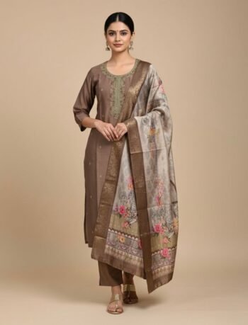 4687 - Kurti with Pant and Dupatta 3PC