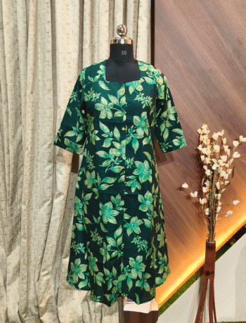4838-  vatican silk A line  kurtis