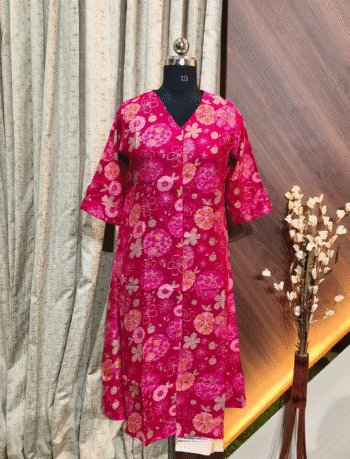 4841 -  vatican silk A line  kurtis
