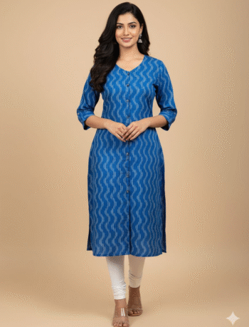 4854-  Ikkat A line  Kurtis
