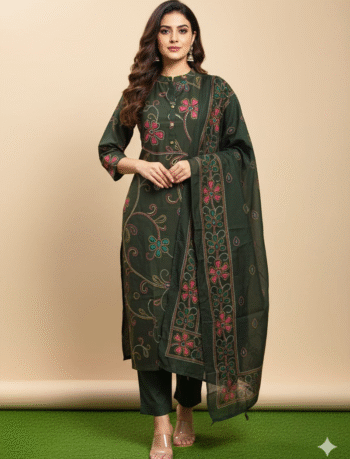 4864  - Kurti with Pant and Dupatta 3PC