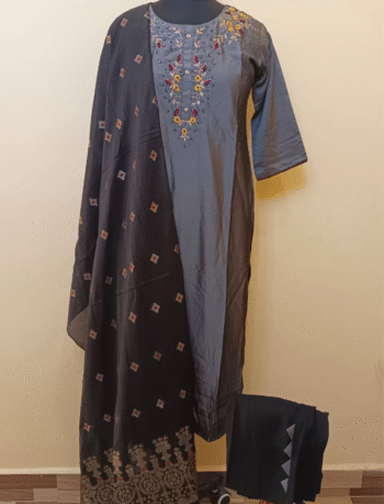 4878- Kurti with Pant and Dupatta 3PC