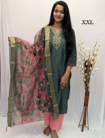 4890- Kurti with Pant and Dupatta 3PC
