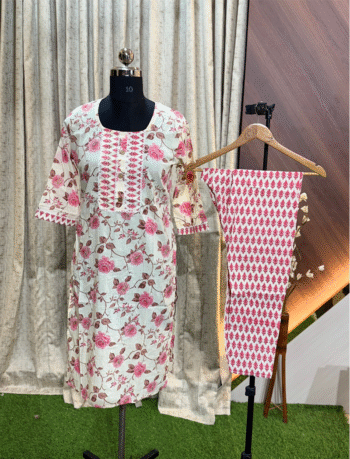 5056 - Cotton Kurti with Pant