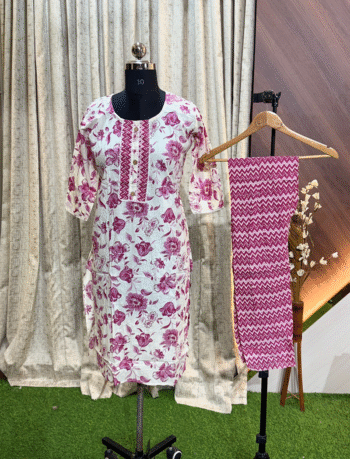 5058 - Cotton Kurti with Pant