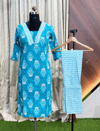 5155- Cotton Kurti with Pant