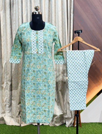 5156- Cotton Kurti with Pant