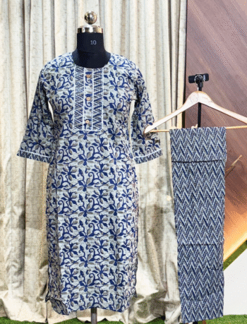 5163- Cotton Kurti with Pant